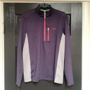 BOSS Men's Blue Quarter-Zip Performance Jacket. 451